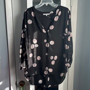 Daniel Rainn Black Floral Blouse